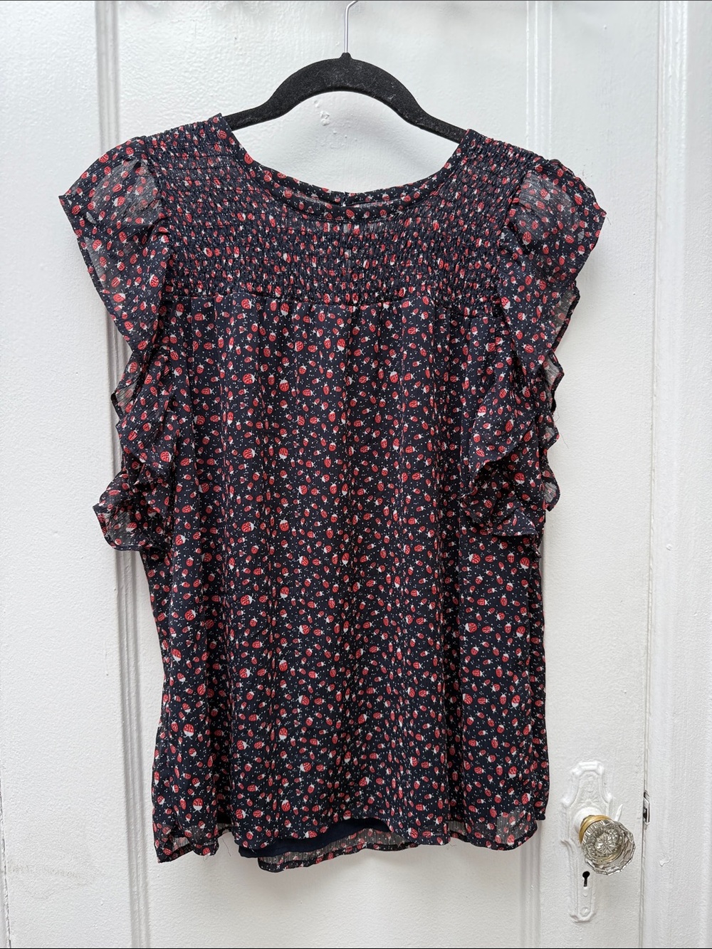 LOFT ladybug sleeveless blouse